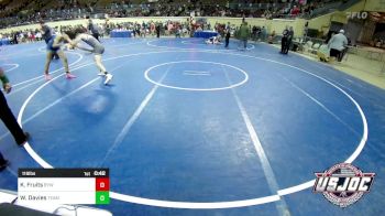 119 lbs Consi Of 8 #1 - Kale Fruits, Bristow Youth Wrestling vs Wesley Davies, Team Choctaw