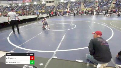 43 lbs Quarterfinal - Jett Rivas, 4 Corners Underground vs Mateo Mercado, Duran Elite