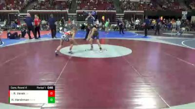 77 lbs Cons. Round 4 - Ryder Vanek, Cut Bank vs Hayden Harshman, North Big Horn Rams Wrestling