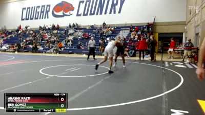 174 lbs Cons. Round 5 - Ben Gomez, Clackamas Unattached vs Arashk Rasti, Simon Fraser (B.C.)