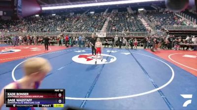 67 lbs Cons. Round 2 - Kade Bonser, Southwest Wolverines Wrestling vs Sage Wagstaff, Evanston Elite Wrestling Club