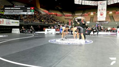 All Cadet Boys Freestyle Upper - 144 lbs Champ. Round 2 - Arman Arutiunian, Birmingham Community Charter High School Wrestling vs Sebastian Rodriguez, Coachella Valley Wrestling Club