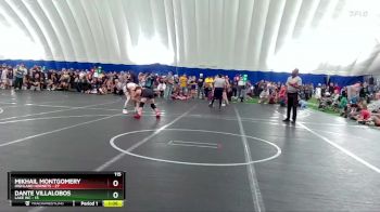 115 lbs Round 4 (8 Team) - Mikhail Montgomery, Highland Hornets vs Dante Villalobos, Lake WC