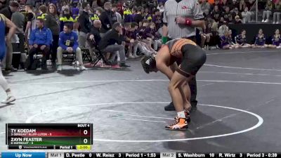 145 lbs Quarterfinal - Ty Koedam, 3-Sergeant Bluff-Luton vs Zayn Feaster, 6-Humboldt