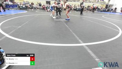 73 lbs Semifinal - Noah Nicely, Twin Hills vs Kruze Meade, Bartlesville Wrestling Club