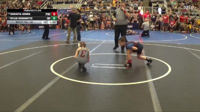 65 lbs Champ. Round 2 - Zakaiya Jones, Piqua Youth Wrestling Club vs Rylie Robinette, Empyre