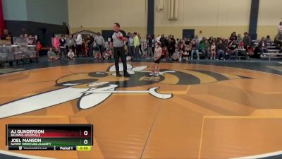 50 lbs Champ. Round 1 - Aj Gunderson, Baldwin-Woodville vs Joel Manson, Summit Wrestling Academy