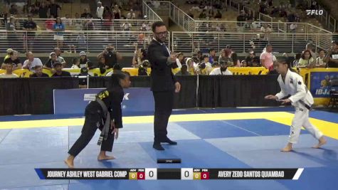 Avery Zedd Santos Quiambao vs Journey Ashley West Gabriel Comp 2025 Pan Kids Jiu-Jitsu IBJJF Championship