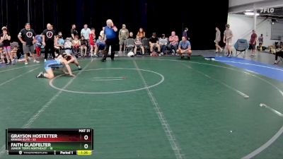 115 lbs Placement (4 Team) - Faith Gladfelter, Junior Terps Northeast vs GrAyson Hostetter, Kraken Elite