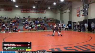 165 lbs Quarterfinal - Matthan Mason, Carl Albert State vs Gabriel Bailey, Cloud County Community College