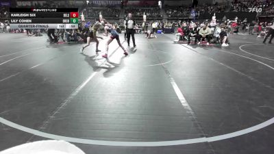 98 lbs Quarterfinal - Karleigh Six, Delsea vs Lily Cohen, Orchard South WC