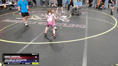 55 lbs Cons. Round 2 - Annabelle MacMaster, Mid Valley Wrestling Club vs Grace Andrews, Pioneer Grappling Academy