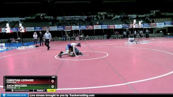 144 lbs Quarterfinals (16 Team) - Zach Bracken, Strasburg vs Christian Leonard, Poquoson