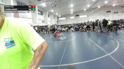 114 lbs Consi Of 4 - David Lall, Wiggle Worms vs Corbin Leiker, University Hawks Wrestling Club - HS
