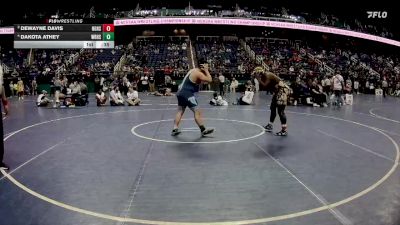 3A 215 lbs Cons. Semi - Dakota Athey, West Rowan High School vs Dewayne Davis, North Gaston High School