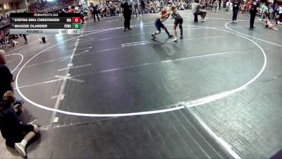 76-83 lbs Round 2 - Stefina Bina Christensen, IronHawk Wrestling Academy vs Maggie Olander, Ponca Spears Wrestling Club