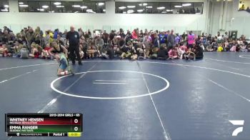 65 lbs Champ. Round 2 - Whitney Hensen, Michigan Revolution vs Emma Ranger, Algonac Mat Rats