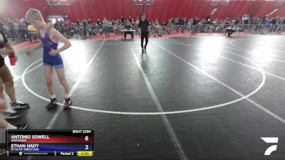 113 lbs Cons. Round 3 - Antonio Sowell, Wisconsin vs Ethan Hady, RT Elite Wrestling