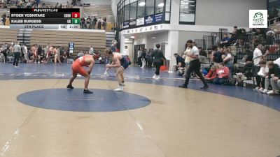 157 lbs 5th Place - Ryder Yoshitake, Cornell vs Kaleb Burgess, University At Buffalo