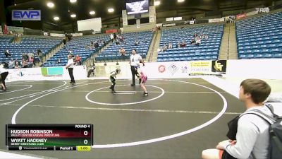 55 lbs Round 4 - Wyatt Hackney, Derby Wrestling Club vs Hudson Robinson, Valley Center Kansas Wrestling