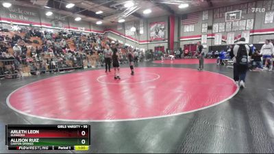 95 lbs Cons. Round 4 - Arleth Leon, Glendora vs Allison Ruiz, Canyon Springs