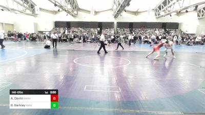 148-I2 lbs Final - Alexander Devlin, Warhawks Wrestling Inc. vs Brendan Barkley, Kellenberg