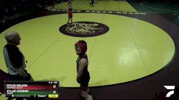 90 lbs Cons. Round 1 - Myles Nelson, Redwood Valley vs Kylar Gadbaw, Osakis