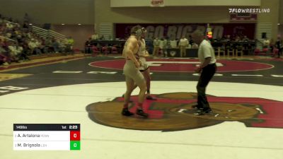 149 lbs Semifinal - Anthony Artalona, Penn vs Max Brignola, Lehigh