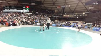 Boys 4A 132 lbs 1st Place Match - Owen Marshall, Tahoma vs Jarek Dobbie, Eisenhower