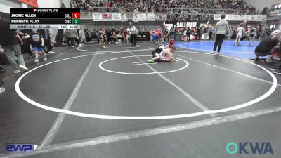 85 lbs Quarterfinal - Jackie Allen, Collinsville Cardinal Youth Wrestling vs Derreck Flud, Checotah Matcats