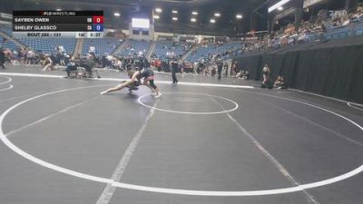 131 lbs Cons. Round 4 - Sayben Owen, Unattached vs Shelby Glassco, Carl Albert