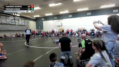 43 lbs Semis - Ressler Schiess, Shootbox Rigby vs Santiago Valencia, Cougar Wrestling Club