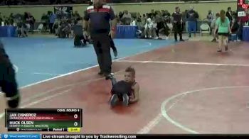 43 lbs Cons. Round 4 - Jax Cisneroz, Comanche Bad Boyz Wrestling Cl vs Huck Olsen, Henryetta Knights Wrestling