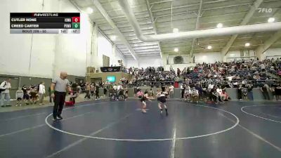 50 lbs Cons. Semi - Creed Carter, Payson Lions Wrestling Club vs Cutler Hone, Iron County Wrestling Academy