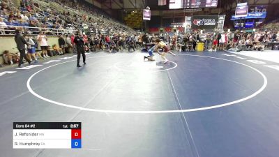 126 lbs Cons 64 #2 - Jackson Refsnider, MN vs Rocky Humphrey, CA