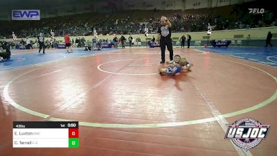 43 lbs 5th Place - Eagan Luxton, Bartlesville Wrestling Club vs Cole Terrell, F-5 Grappling