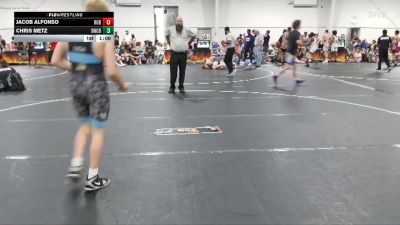 126 lbs Semis (4 Team) - Jacob Alfonso, Reverence United Blue vs Chris Metz, Storm Wrestling Center B