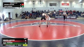 125 lbs 3rd Place Match - Braden Ledford, Friends University vs Raul Romero, Avila