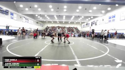 106 lbs Cons. Round 1 - Yair Varela, Loara HS vs Justin Asbury, Reign Wrestling Club