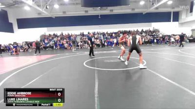 150 lbs Champ. Round 1 - Eddie Ambrose, Poway Wrestling vs Luke Linares, Santa Margarita Catholic High