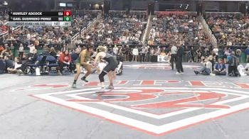 4A 132 lbs 3rd Place Match - Gael Guerrero Perez, Bunn High School vs Huntley Adcock, Uwharrie Charter Academy