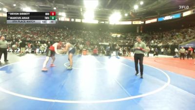 5A 285 lbs 5th Place Match - Marcus Arias, Twin Falls vs Devon Sibbett, Minico