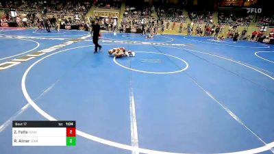 67 lbs Quarterfinal - Zachariah Felts, Fort Gibson Youth Wrestling vs Ryne Allner, Jenks Trojan Wrestling Club