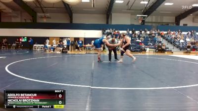 285 lbs Finals (2 Team) - Adolfo Betancur, Johnson & Wales (RI) vs Nicholai Brotzman, Pennsylvania College Of Technology