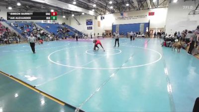 144 lbs Semifinal - Simeon Barrett, Grassfield vs Ian Alexander, Manchester