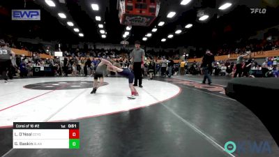 52 lbs Consi Of 16 #2 - Ladd O'Neal, CCYO vs Grant Baskin, Blanchard Youth Wrestling Club