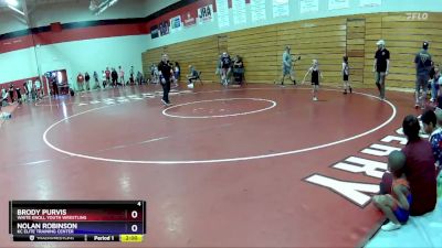 49-53 lbs Semifinal - Nolan Robinson, KC Elite Training Center vs Brody Purvis, White Knoll Youth Wrestling