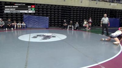 132 lbs Semifinal - Briyelle Short, Croydon vs Addie Becht, Leesport