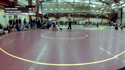 170 lbs Champ. Round 1 - Peyton Johnson, Olentangy Orange vs Sarah Parker, Marist HS
