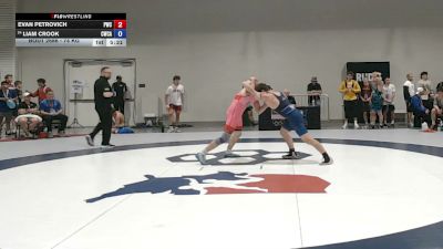 74 kg Cons. Rd Of 16 - Evan Petrovich, Pittsburgh Wrestling Club vs Liam Crook, Cavalier Wrestling Club/Askren Wrestling Academy